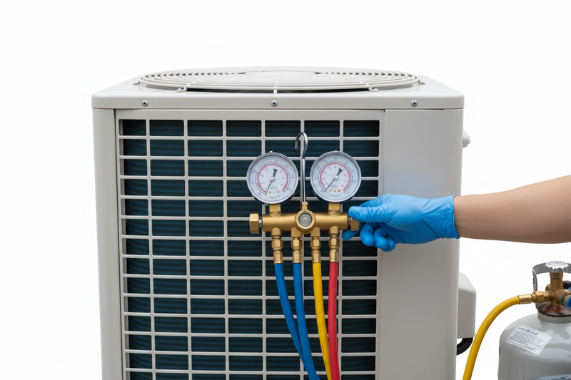 ac from front with plain background