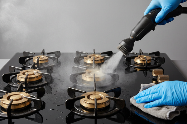 want a image for gas stove stearm servive in plain background