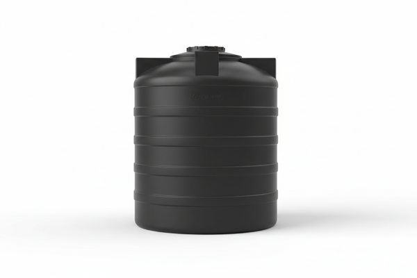 want a image of indian black plastic water tank with 4k in plain background