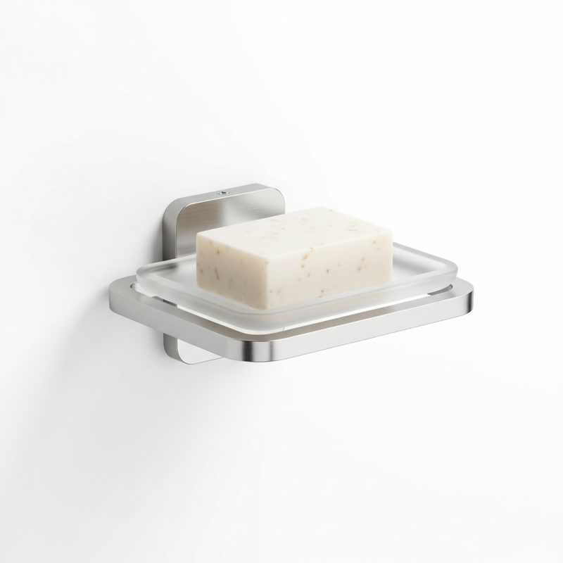 want a image of wall soap holder in 4k with plian background