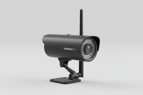 want a image of wireless cctv in 4k with plain background